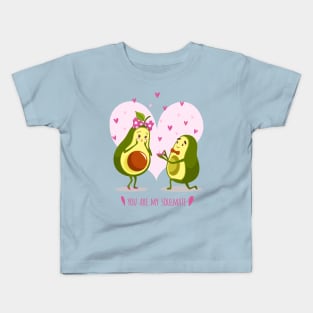avocado couple proposal Kids T-Shirt